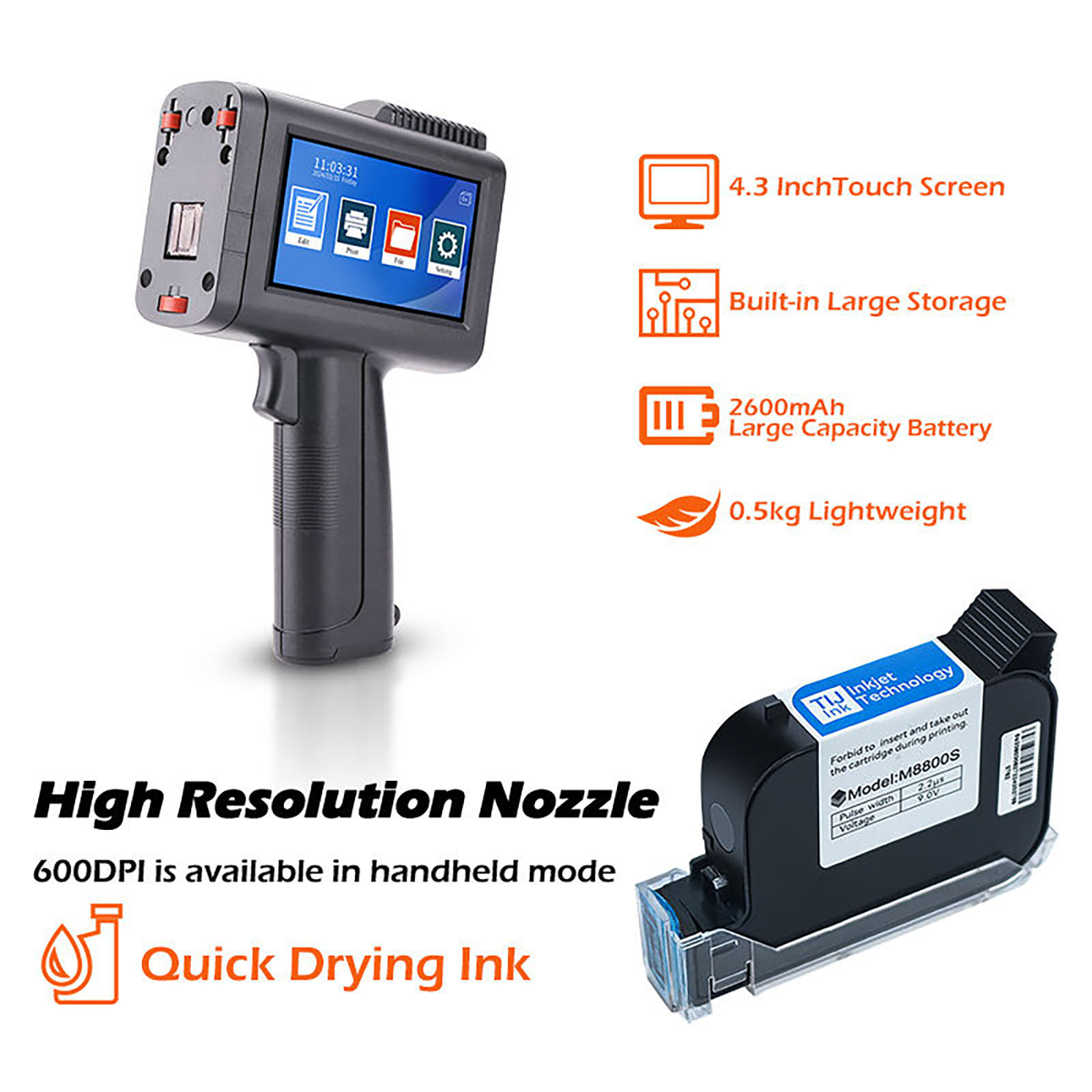 ZM-C13, Printer Inkjet Portabe - Barcode Printer ulasan dan harga